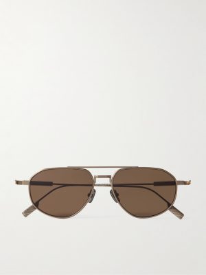 Aviator-Style Bronze-Tone Polarised Sunglasses Aviator-Style Bronze-Tone Polarised Sunglasses