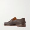 Flex Waxed-Suede Penny Loafers - BK Flex Waxed-Suede Penny Loafers - BK