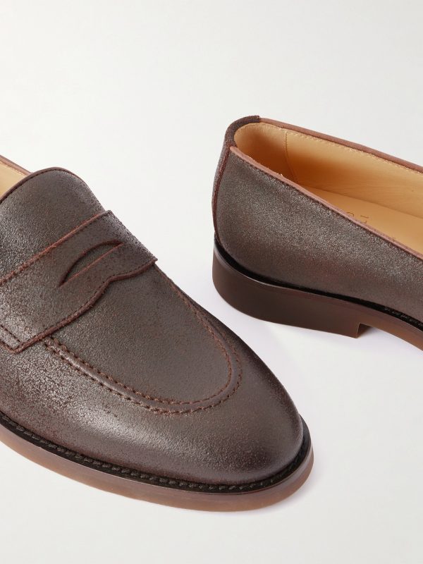 Flex Waxed-Suede Penny Loafers - CU Flex Waxed-Suede Penny Loafers - CU