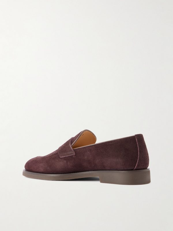 Waxed-Suede Penny Loafers - BK Waxed-Suede Penny Loafers - BK
