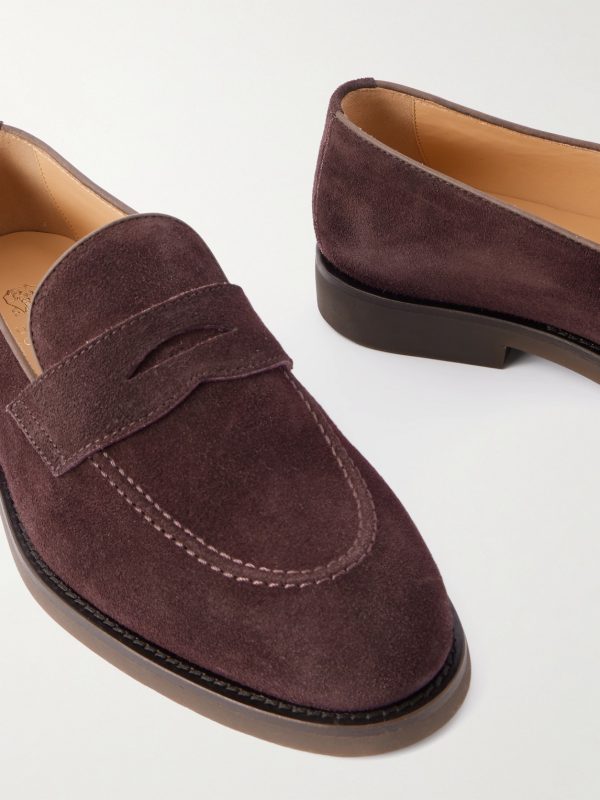 Waxed-Suede Penny Loafers - CU Waxed-Suede Penny Loafers - CU