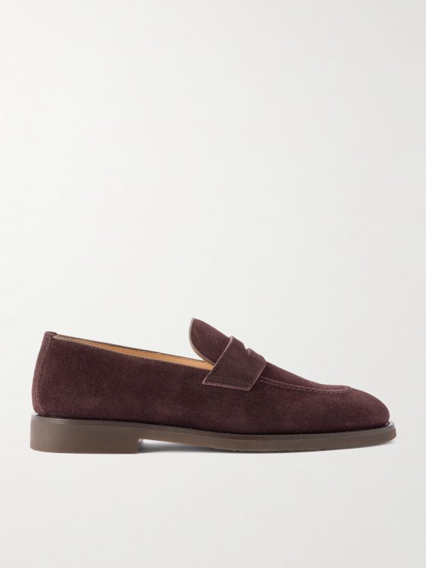 Waxed-Suede Penny Loafers Waxed-Suede Penny Loafers