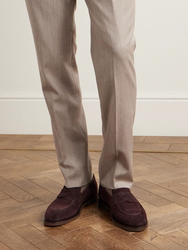 Waxed-Suede Penny Loafers - OU Waxed-Suede Penny Loafers - OU