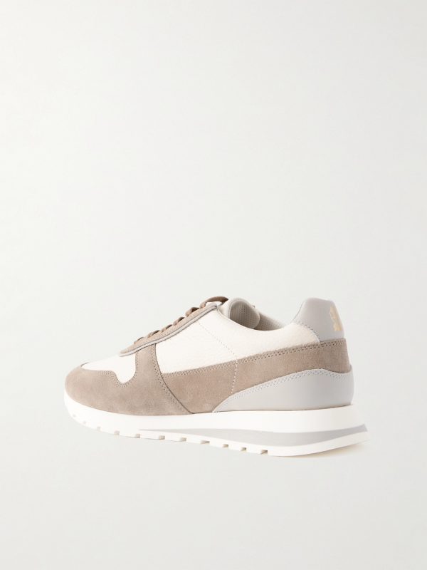Olimpo Suede-Trimmed Full-Grain Leather Sneakers - BK Olimpo Suede-Trimmed Full-Grain Leather Sneakers - BK