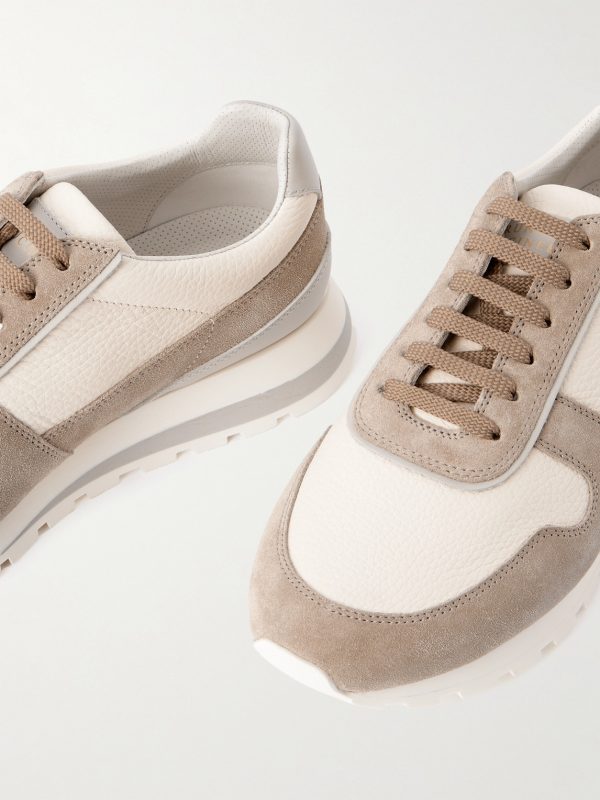 Olimpo Suede-Trimmed Full-Grain Leather Sneakers - CU Olimpo Suede-Trimmed Full-Grain Leather Sneakers - CU
