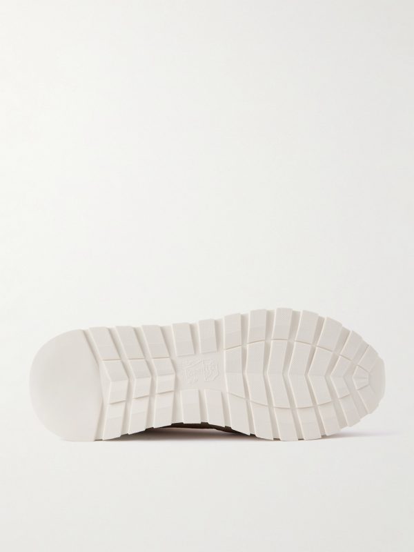Olimpo Suede-Trimmed Full-Grain Leather Sneakers - E1 Olimpo Suede-Trimmed Full-Grain Leather Sneakers - E1