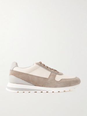 Olimpo Suede-Trimmed Full-Grain Leather Sneakers Olimpo Suede-Trimmed Full-Grain Leather Sneakers