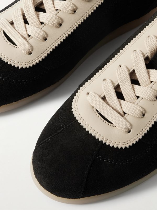 Leather-Trimmed Suede Sneakers - CU Leather-Trimmed Suede Sneakers - CU
