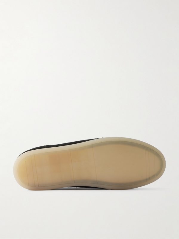 Leather-Trimmed Suede Sneakers - E1 Leather-Trimmed Suede Sneakers - E1