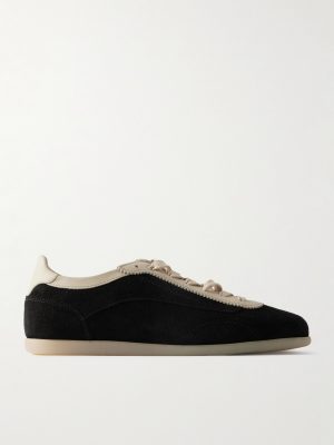 Leather-Trimmed Suede Sneakers Leather-Trimmed Suede Sneakers