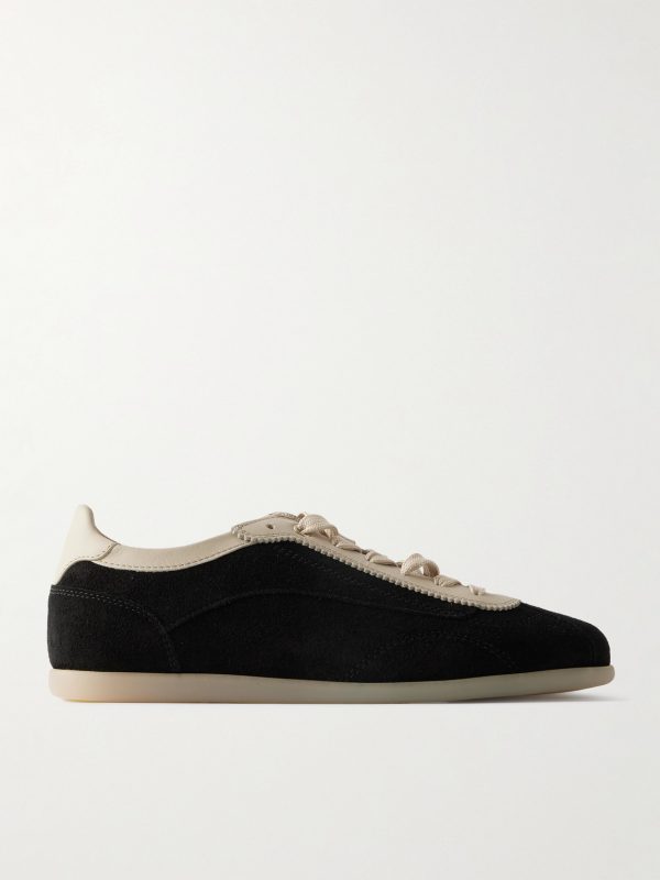 Leather-Trimmed Suede Sneakers Leather-Trimmed Suede Sneakers