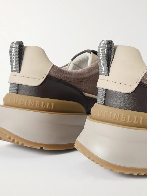 Leather-Trimmed Suede Sneakers - CU Leather-Trimmed Suede Sneakers - CU