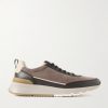Leather-Trimmed Suede Sneakers Leather-Trimmed Suede Sneakers