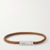 7G Sterling Silver Woven Leather Bracelet 7G Sterling Silver Woven Leather Bracelet