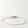 6G 18-Karat Gold, Titanium and Sterling Silver Bracelet - BK 6G 18-Karat Gold, Titanium and Sterling Silver Bracelet - BK