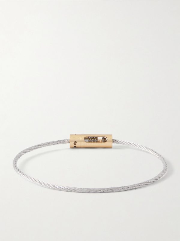 6G 18-Karat Gold, Titanium and Sterling Silver Bracelet - BK 6G 18-Karat Gold, Titanium and Sterling Silver Bracelet - BK