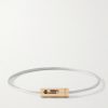 6G 18-Karat Gold, Titanium and Sterling Silver Bracelet 6G 18-Karat Gold, Titanium and Sterling Silver Bracelet