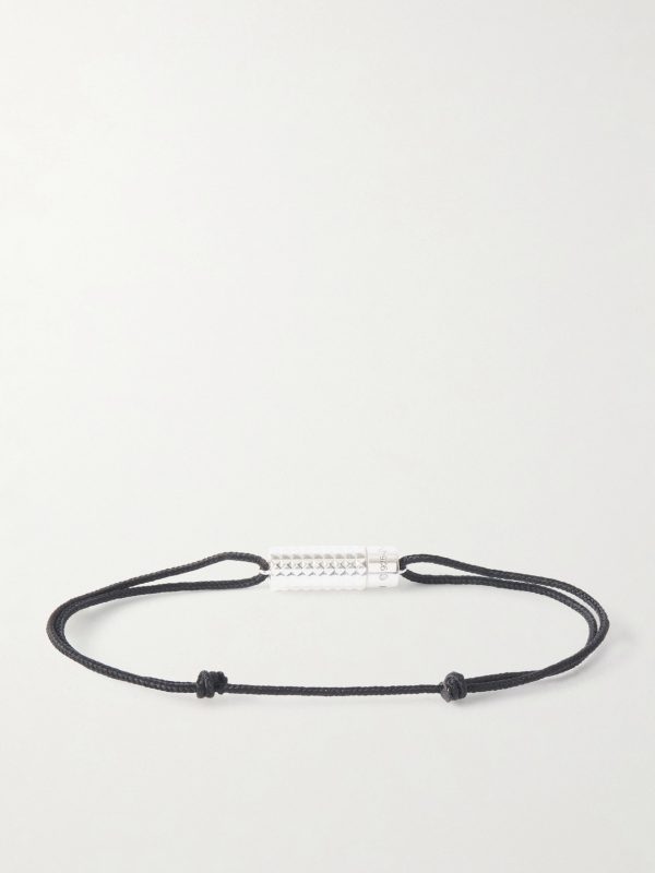 5G Sterling Silver Cord Bracelet - BK 5G Sterling Silver Cord Bracelet - BK