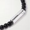 11g Sterling Silver and Onyx Beaded Bracelet - CU