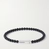 11g Sterling Silver and Onyx Beaded Bracelet