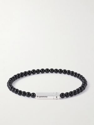 11g Sterling Silver and Onyx Beaded Bracelet 11g Sterling Silver and Onyx Beaded Bracelet