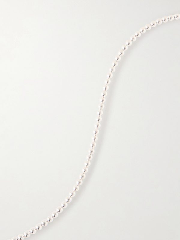 53g Beaded Sterling Silver Necklace - CU
