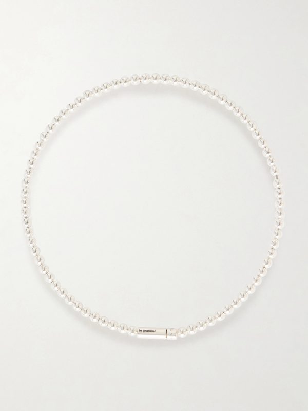 53g Beaded Sterling Silver Necklace