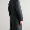 Albers Belted Woven Trench Coat - BK