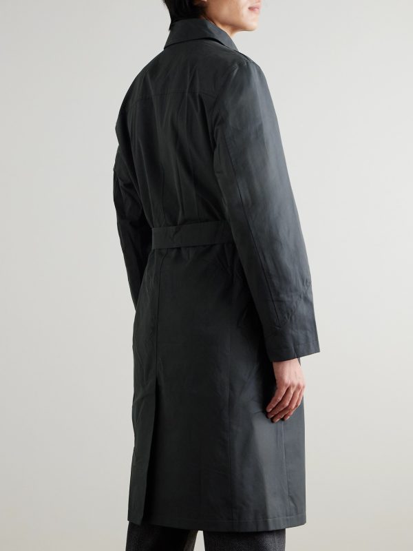 Albers Belted Woven Trench Coat - BK