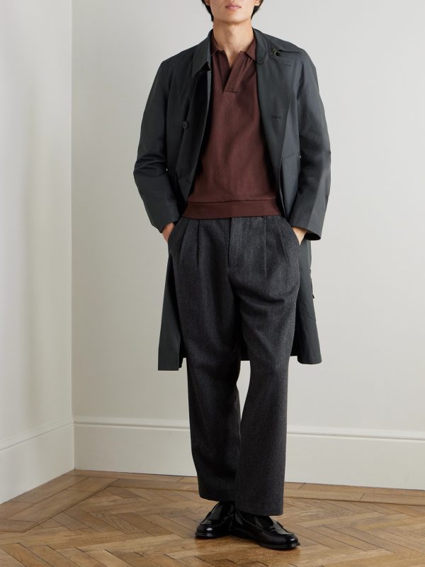 Albers Belted Woven Trench Coat - OU