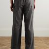 Orsman Wide-Leg Pleated Woven Trousers - BK Orsman Wide-Leg Pleated Woven Trousers - BK