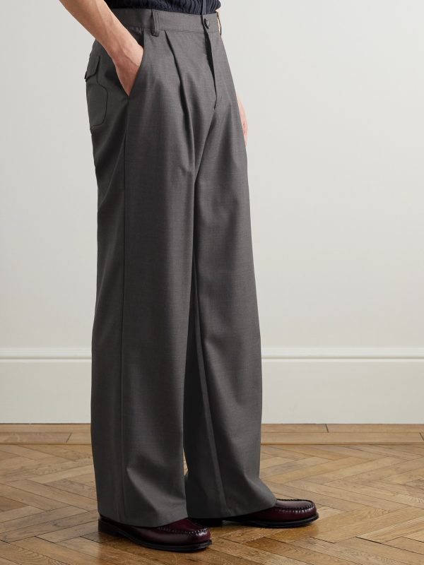 Orsman Wide-Leg Pleated Woven Trousers - FR Orsman Wide-Leg Pleated Woven Trousers - FR