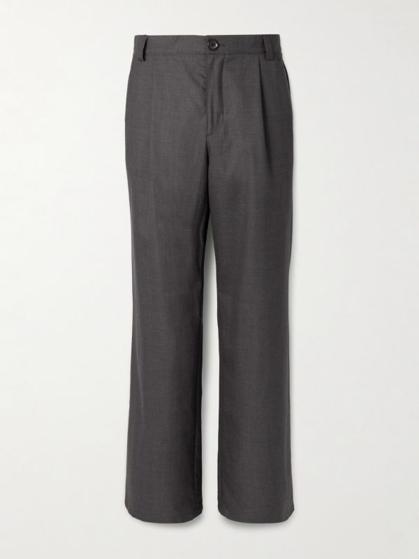 Orsman Wide-Leg Pleated Woven Trousers Orsman Wide-Leg Pleated Woven Trousers