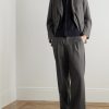 Orsman Wide-Leg Pleated Woven Trousers - OU Orsman Wide-Leg Pleated Woven Trousers - OU