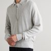Brice Ribbed Organic Cotton and Merino Wool-Blend Half-Zip Sweater - FR Brice Ribbed Organic Cotton and Merino Wool-Blend Half-Zip Sweater - FR