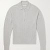Brice Ribbed Organic Cotton and Merino Wool-Blend Half-Zip Sweater Brice Ribbed Organic Cotton and Merino Wool-Blend Half-Zip Sweater