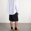Straight-Leg Wool-Twill Shorts - BK Straight-Leg Wool-Twill Shorts - BK