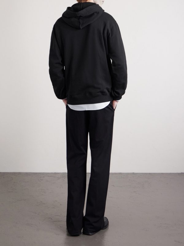 Logo-Appliquéd Cotton-Jersey Hoodie - BK