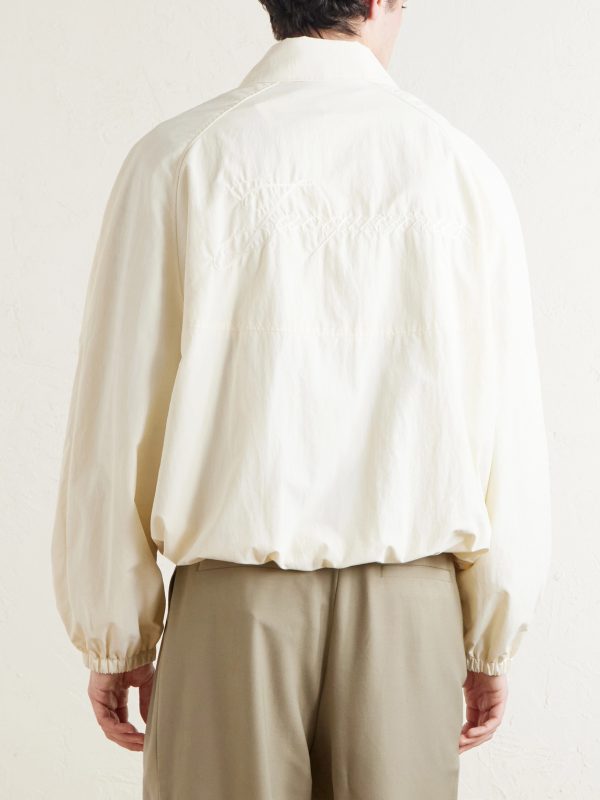 Logo-Embroidered Shell Bomber Jacket - BK