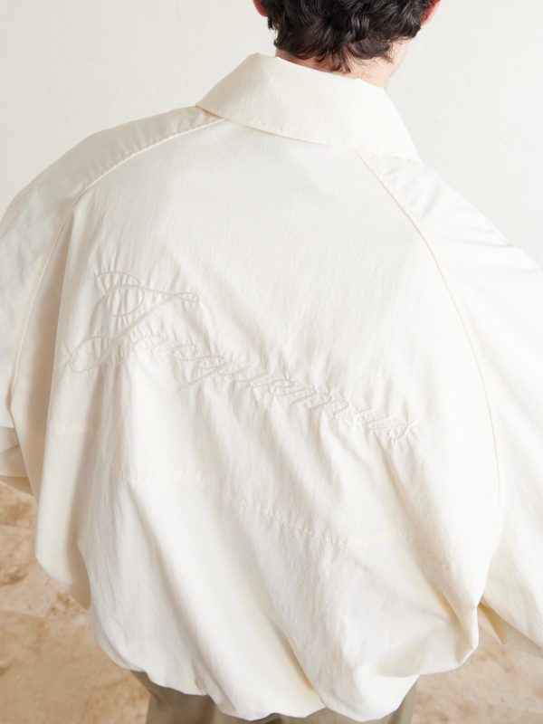 Logo-Embroidered Shell Bomber Jacket - E1
