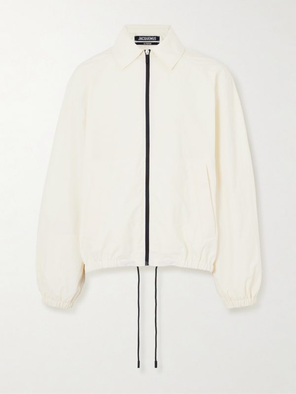 Logo-Embroidered Shell Bomber Jacket