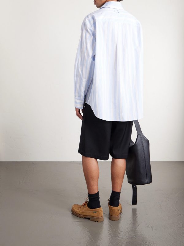 Striped Cotton-Poplin Shirt - BK Striped Cotton-Poplin Shirt - BK