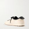 Les Tennis Leather-Trimmed Canvas Sneakers - BK