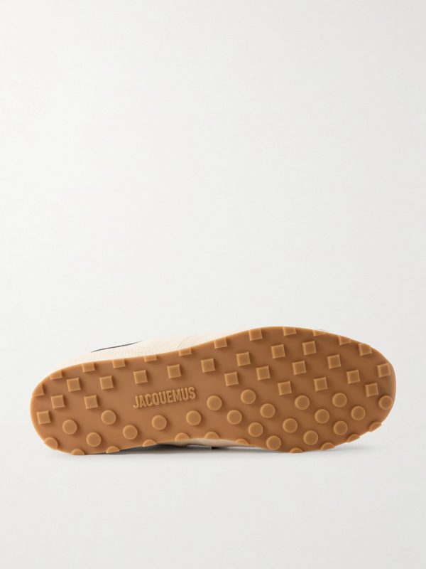 Les Tennis Leather-Trimmed Canvas Sneakers - E1