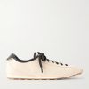 Les Tennis Leather-Trimmed Canvas Sneakers