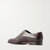 Chelsea Cap-Toe Burnished-Leather Oxford Shoes - BK