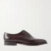 Chelsea Cap-Toe Burnished-Leather Oxford Shoes
