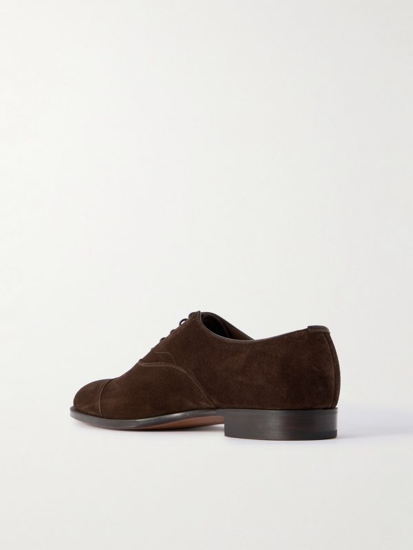 Chelsea Cap-Toe Suede Oxford Shoes - BK Chelsea Cap-Toe Suede Oxford Shoes - BK