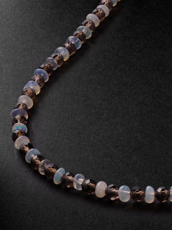 Gold, Opal and Quartz Necklace - CU Gold, Opal and Quartz Necklace - CU