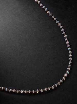 Gold, Opal and Quartz Necklace